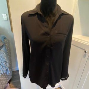 41 HAWTHORNE!! LONG SLEEVE BLACK BLOUSE!! SZ XS!!